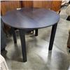 Image 1 : BLACK DINING TABLE AND 3 LEATHER CHAIRS