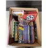 Image 1 : BOX OF AMAZON ITEMS - BOOKS, NEW EYE LASH KITS, MICROWAVE FLOWER CRAFT, ETC