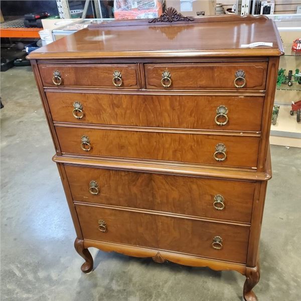 ANTHES BAETZ FURNITURE CO 6 DRAWER HIGH BOY DRESSER