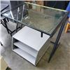 Image 1 : GLASS TOP DESK AND 2 TIER PRINTER STAND