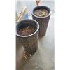 Image 2 : DECORATIVE BLOSSOM TREE AND 2 WICKER PLANTER POTS