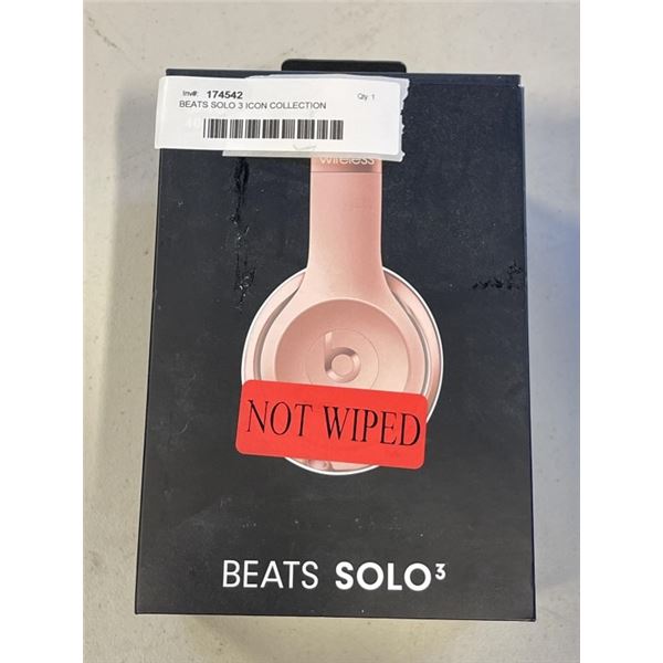 BEATS SOLO 3 ICON COLLECTION HEADPHONES - TESTED WORKING, RETAIL $249