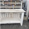 Image 2 : WHITE WOODEN GARDEN TABLE