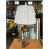 Image 2 : TABLE LAMP OAK 3 DRAWER SIDE TABLE