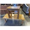 Image 1 : OAK COFFEE TABLE AND SET OF NESTING ENDTABLES