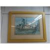 Image 1 : Wood Framed Print of Ship 26'' x 32''