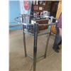 Image 2 : 2 Commercial Metal Clothing Racks with Adjustable Height 30'' Diameter  Can be Folded Up