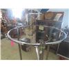 Image 2 : 2 Commercial Metal Clothing Racks with Adjustable Height 36'' Diameter- Can be Folded Up