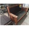 Image 2 : Solid Oak Framed Bench No Back Support 64'' Wide