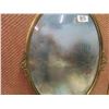 Image 3 : Brass Framed Oval Convex Picture 24'' x 15''