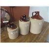 Image 1 : 3 Stoneware Jugs 2 Gal, 1 Gal, 1/2 Gal