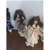 Image 3 : 6 Porcelain Dolls with Stands