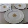 Image 2 : 3 Gold Medallion Wedgewood Platters with Display Rack