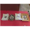 Image 1 : 4 Framed Needle Point Pictures , Largest is 9'' x 8''