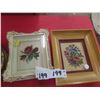 Image 3 : 4 Framed Needle Point Pictures , Largest is 9'' x 8''