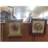 Image 1 : 2 Framed Needle Points 15 1/2'' x 15 1/2'' 