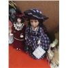 Image 3 : 5 Porcelain Dolls in Victorian Outfits with Stands 17'' up to 24''