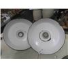Image 4 : 4 Porcelain Service Station Light Shades 18'' Diameter