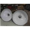 Image 5 : 4 Porcelain Service Station Light Shades 18'' Diameter