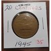 Image 1 : 1945 #20 centavos coin