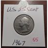 Image 1 : 1967 U.S. 25 cents coin