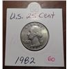 Image 1 : 1982 U.S. 25 cents coin
