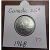 Image 1 : 1968 canadian 25 cents coin