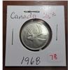 Image 1 : 1968 canadian 25 cents coin