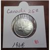 Image 1 : 1968 canadian 25 cents coin