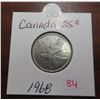 Image 1 : 1968 canadian 25 cents coin