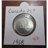 Image 1 : 1968 canadian 25 cents coin