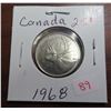Image 1 : 1968 canadian 25 cents coin