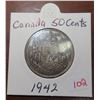 Image 1 : 1942 canadian 50 cents coin