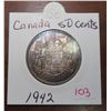 Image 1 : 1942 canadian 50 cents coin