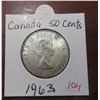 Image 1 : 1963 canadian 50 cents coin