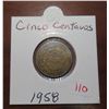 Image 1 : 1958 Cinco centavos coin
