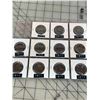 Image 1 : LOT OF 11 1911 1912 CANADA LARGE CENT PENNIES