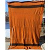 Vintage 4 point 'dark orange' wool blanket. No label, but likely Hudson Bay or Competitor. Some wear