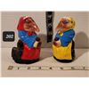 Image 1 : Rare set of kitchen witch salt & pepper shakers