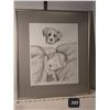 Image 1 : #14/350 framed & signed sketch by June Pederson  '03