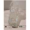 Image 4 : Vintage hobnail glass. Milk glass trumpet vase & clear shoe with a touch of blue.