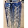 Image 2 : Unique & rare “Lenin” blue cut glass vase.
