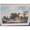 Image 2 : Vintage framed print of early 20th century homestead. 35”W X 26 1/2”H