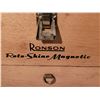 Image 2 : Vintage Ronson Roto-Shine, magnetic shoe or leather polisher in a wood case.Working