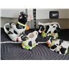 Image 1 : Ceramic Cow juice jug, napkin holder, creamer & sugar cows.
