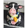 Image 4 : Ceramic Cow juice jug, napkin holder, creamer & sugar cows.