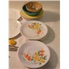 Image 2 : Group of vintage Melmac & Duraware dishes, China plates,utensils by Fuller & Majic