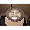 Image 4 : White hobnail milk glass lamp with hurricane shade inside.