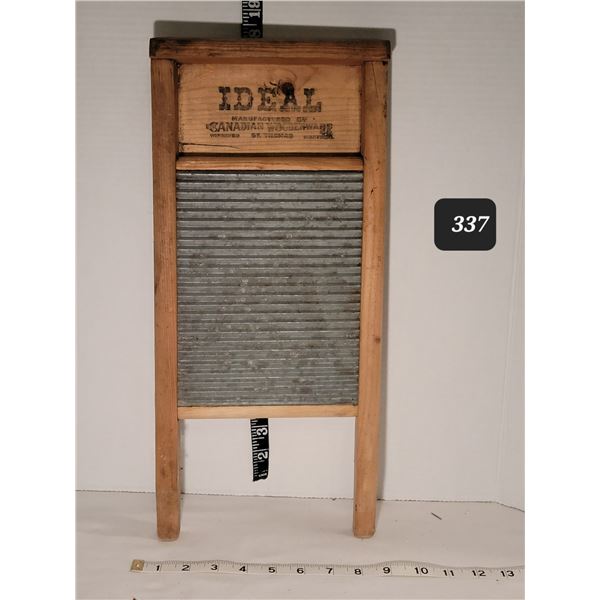 Small vintage Ideal washboard by Canadian Woodenware.