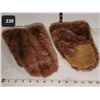 Image 1 : Early century beaver & leather mitts.